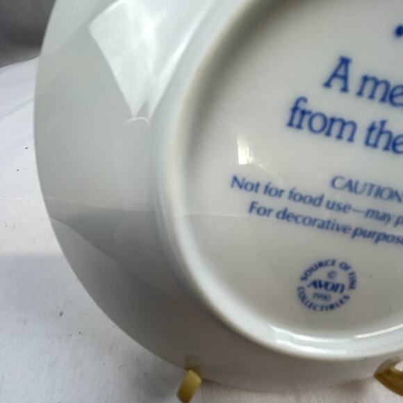 1990 Avon Mother's Day Plate A Message from the Heart 5" 24K gold rim - Picture 3 of 5